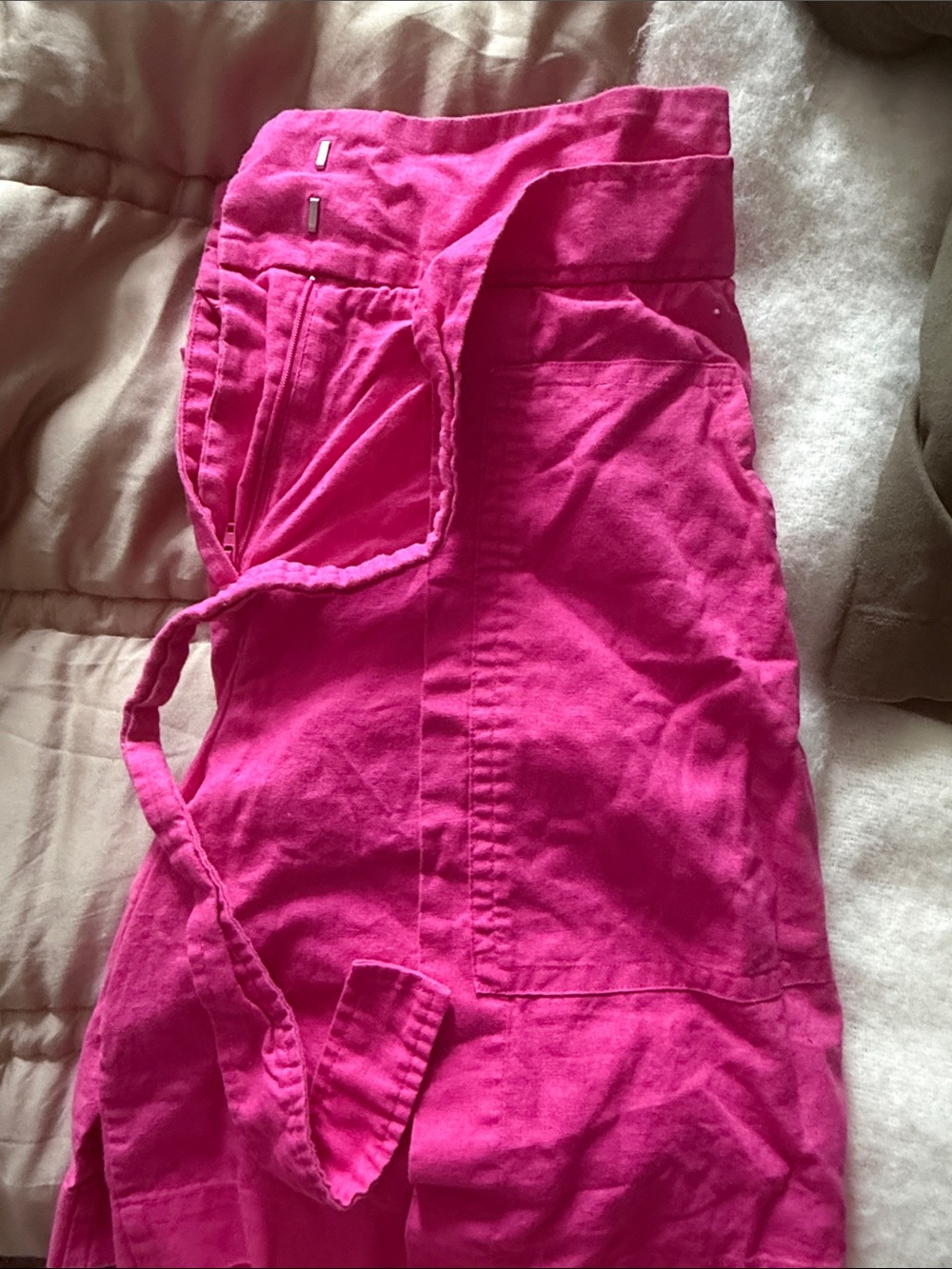 Eudon Choi Hot Pink short with Waist Tie
